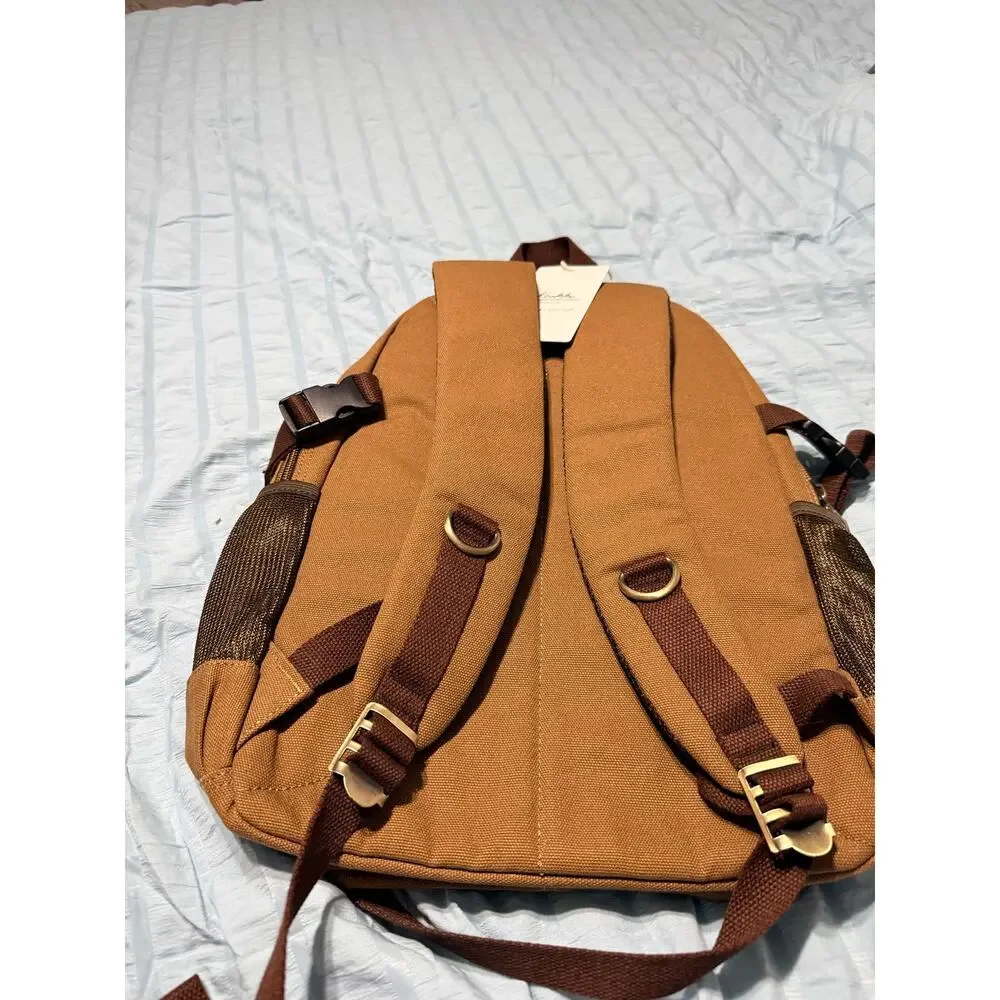 KAUKKO Men Canvas Backpack Laptop School Satchel Travel camping Bag Rucksack 316